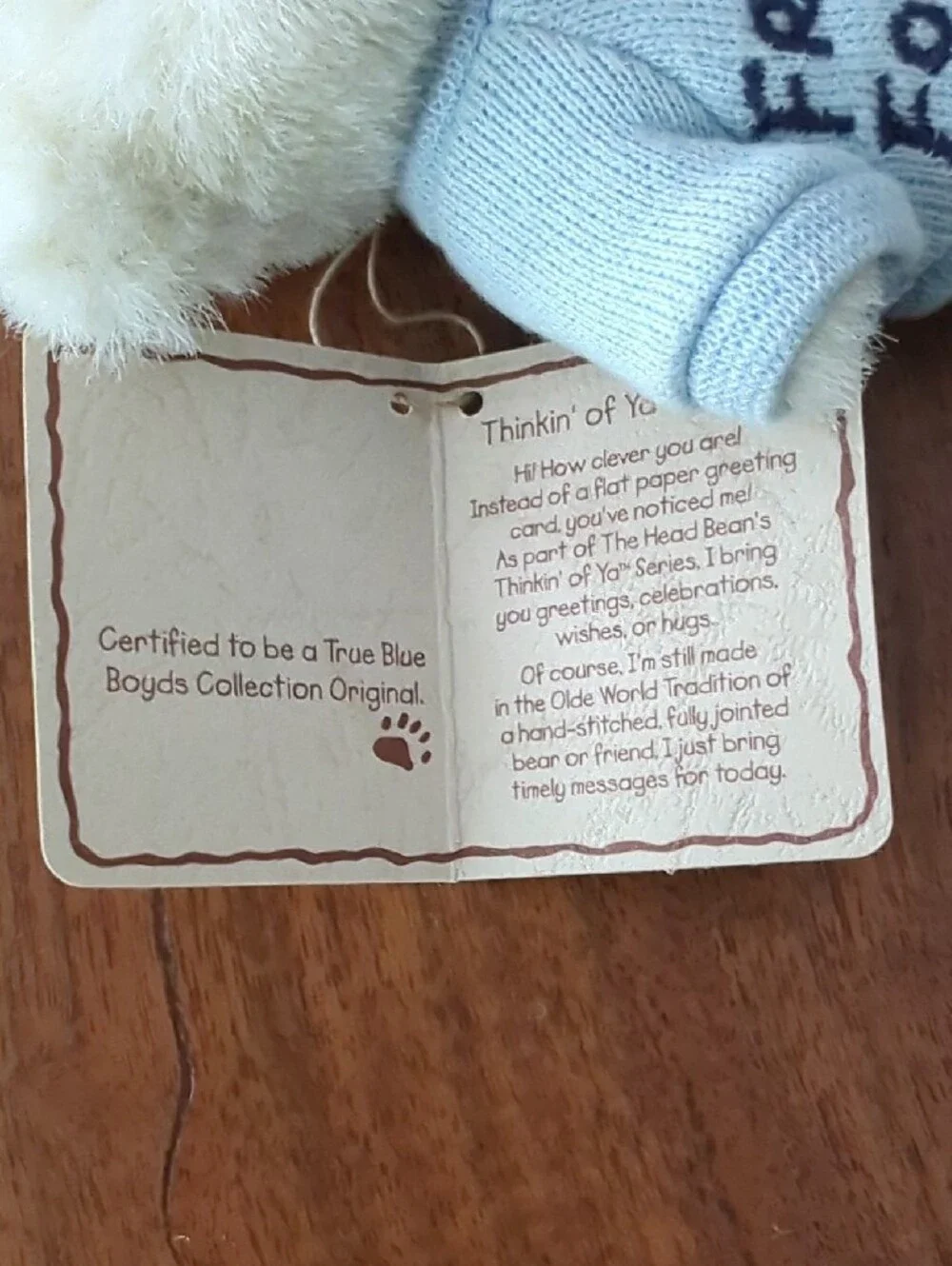 Boyds Bears Mini Bear with Light Blue 'Friends Forever' Sweater